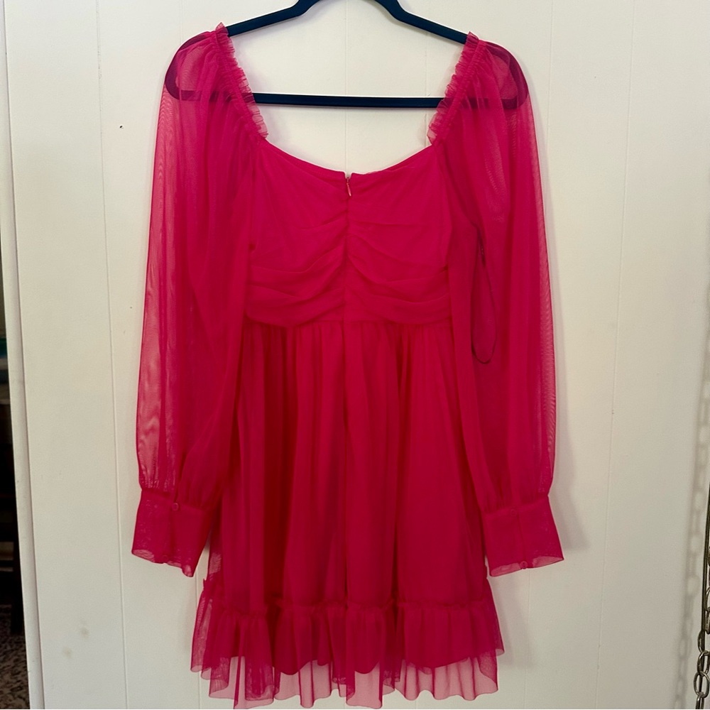 NWOT New Forever 21 Pink Valentine Date Dress Large L - Picture 7 of 8